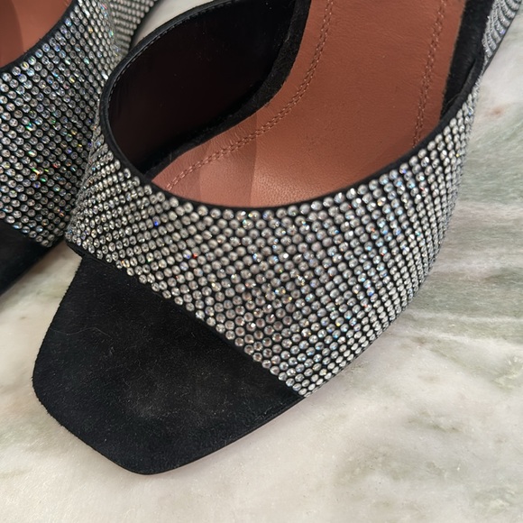 Brand new Amina Muaddi Lupita crystal wedge mules - Picture 4 of 7